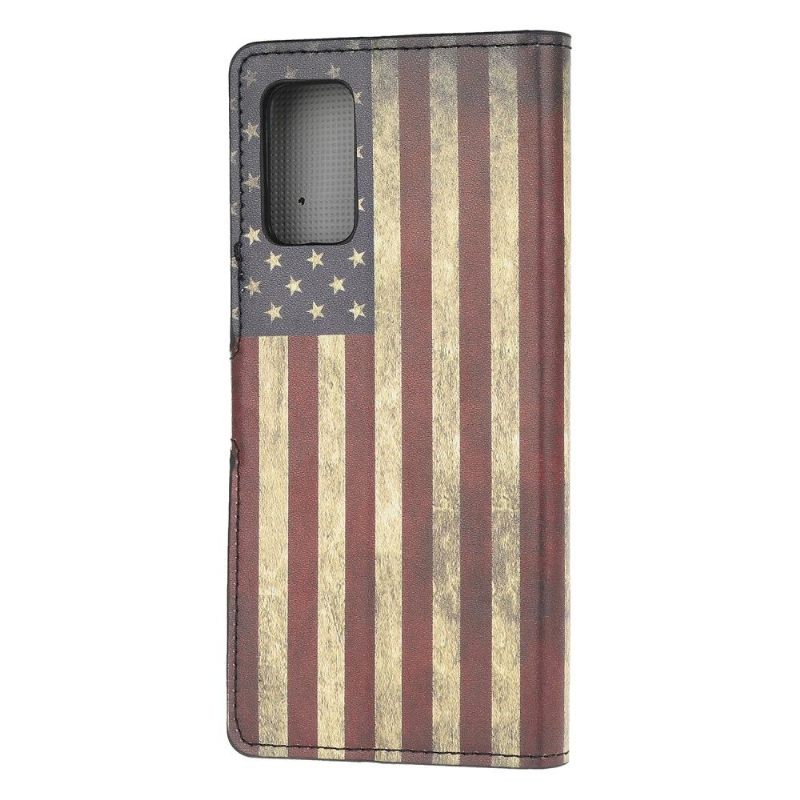 Folio-hoesje voor Samsung Galaxy S20 FE Anti-fall Vintage Amerikaanse Vlag