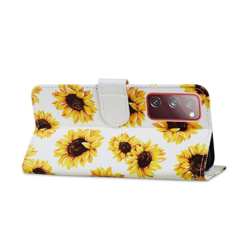 Folio-hoesje voor Samsung Galaxy S20 FE Anti-fall Zonnebloembloem