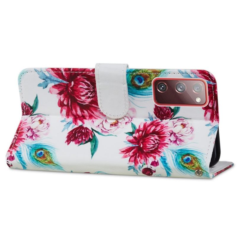 Folio-hoesje voor Samsung Galaxy S20 FE Pauwbloem