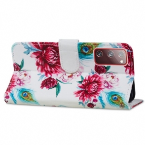 Folio-hoesje voor Samsung Galaxy S20 FE Pauwbloem