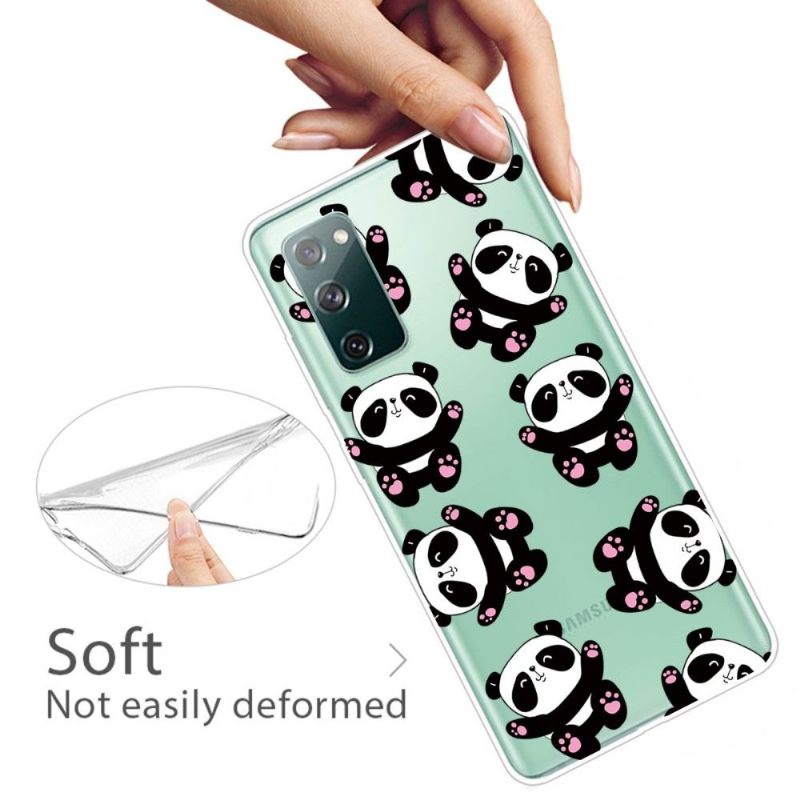 Hoesje voor Samsung Galaxy S20 FE Anti-fall Blije Panda's