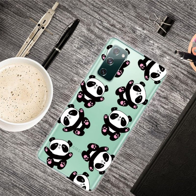 Hoesje voor Samsung Galaxy S20 FE Anti-fall Blije Panda's