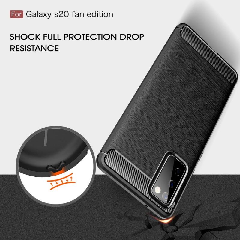 Hoesje voor Samsung Galaxy S20 FE Anti-fall Flexibel Geborsteld Effect