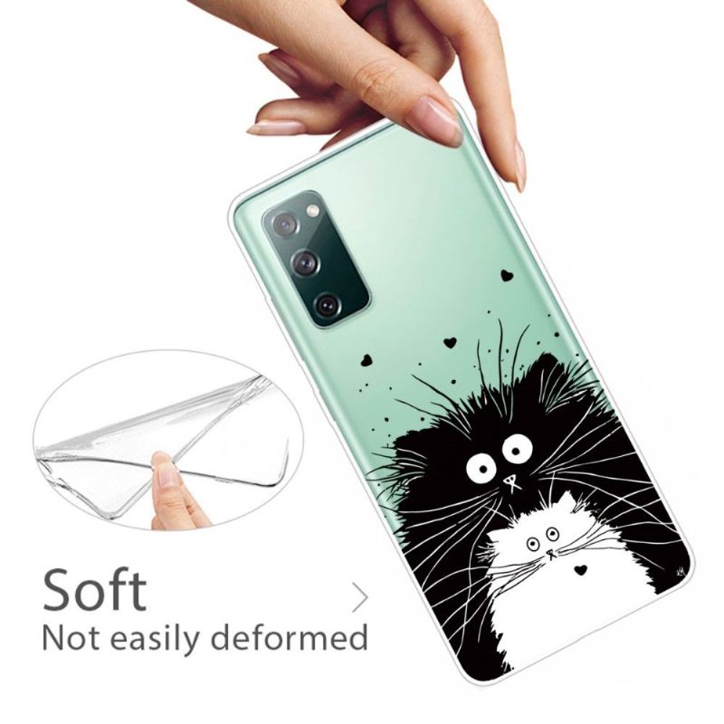 Hoesje voor Samsung Galaxy S20 FE Zwart-witte Katten