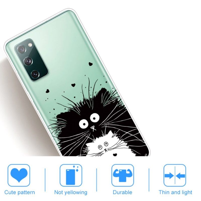 Hoesje voor Samsung Galaxy S20 FE Zwart-witte Katten