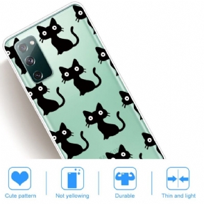 Hoesje voor Samsung Galaxy S20 FE Zwarte Katten