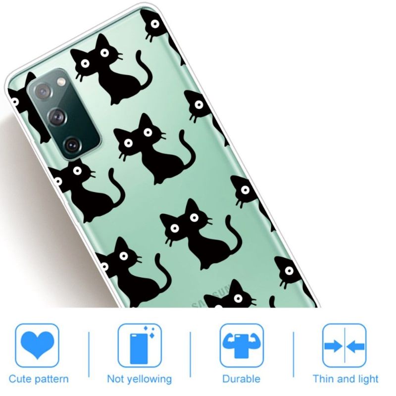 Hoesje voor Samsung Galaxy S20 FE Zwarte Katten