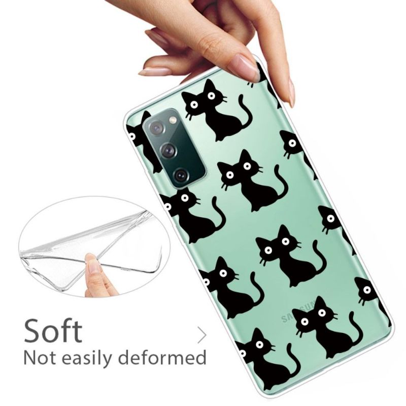 Hoesje voor Samsung Galaxy S20 FE Zwarte Katten