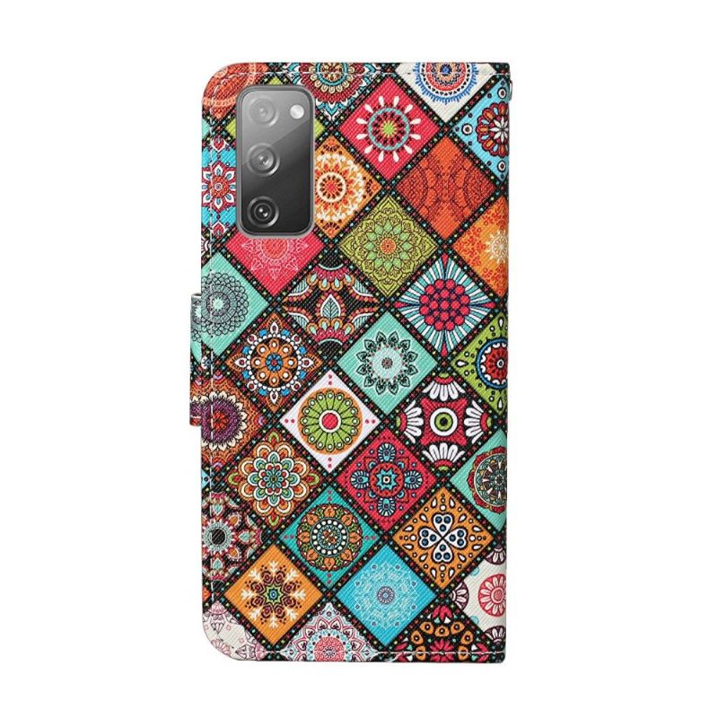 Leren Hoesje voor Samsung Galaxy S20 FE Bescherming Mandala Caleidoscoop