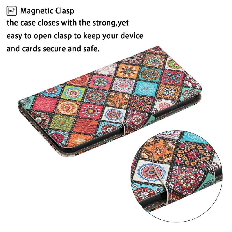 Leren Hoesje voor Samsung Galaxy S20 FE Bescherming Mandala Caleidoscoop