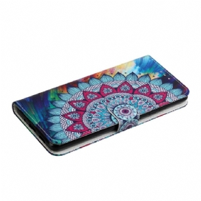 Leren Hoesje voor Samsung Galaxy S20 FE Bloemenmandala