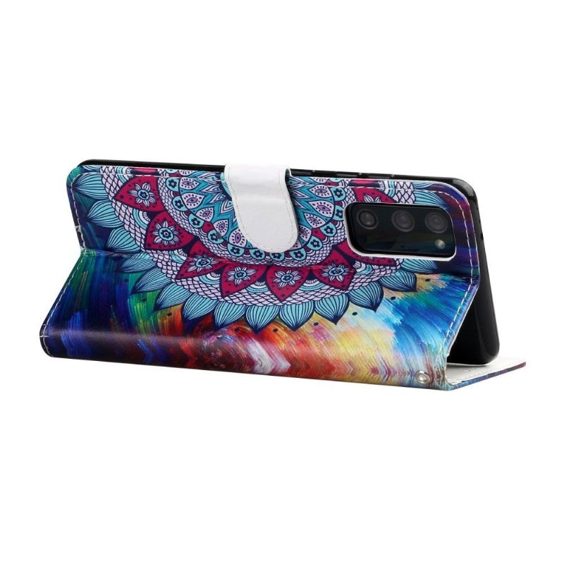 Leren Hoesje voor Samsung Galaxy S20 FE Bloemenmandala