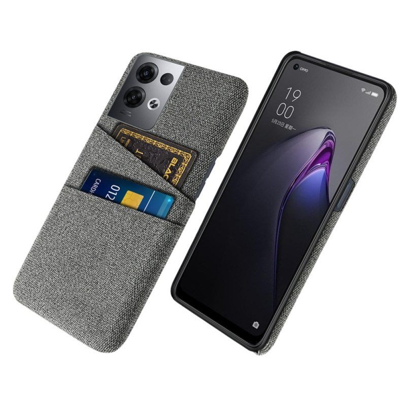 Hoesje voor Oppo Reno 8 Pro Doek Voor Kaarthouders