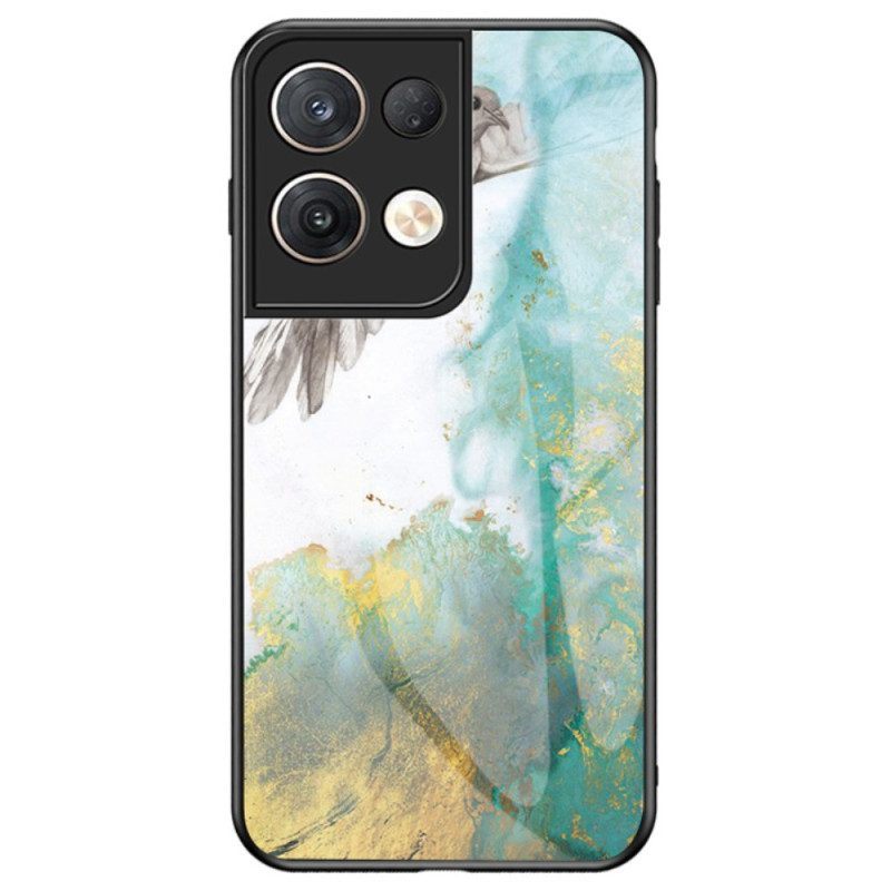 Hoesje voor Oppo Reno 8 Pro Marmer Gehard Glas