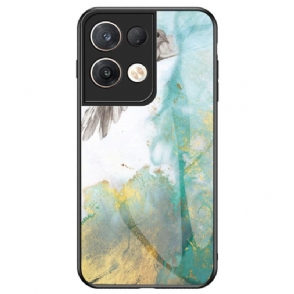 Hoesje voor Oppo Reno 8 Pro Marmer Gehard Glas