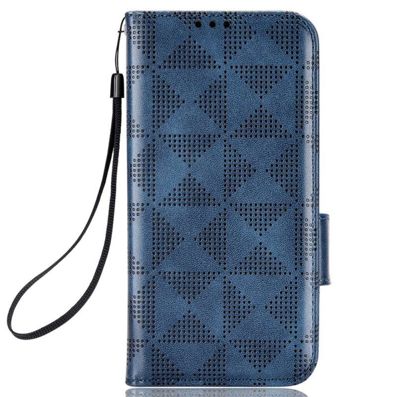 Leren Hoesje voor Oppo Reno 8 Pro Met Ketting Dubbele Riemsluiting