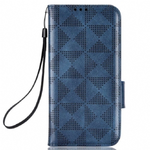 Leren Hoesje voor Oppo Reno 8 Pro Met Ketting Dubbele Riemsluiting