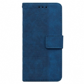 Leren Hoesje voor Oppo Reno 8 Pro Met Ketting Patroon Met Bandjes