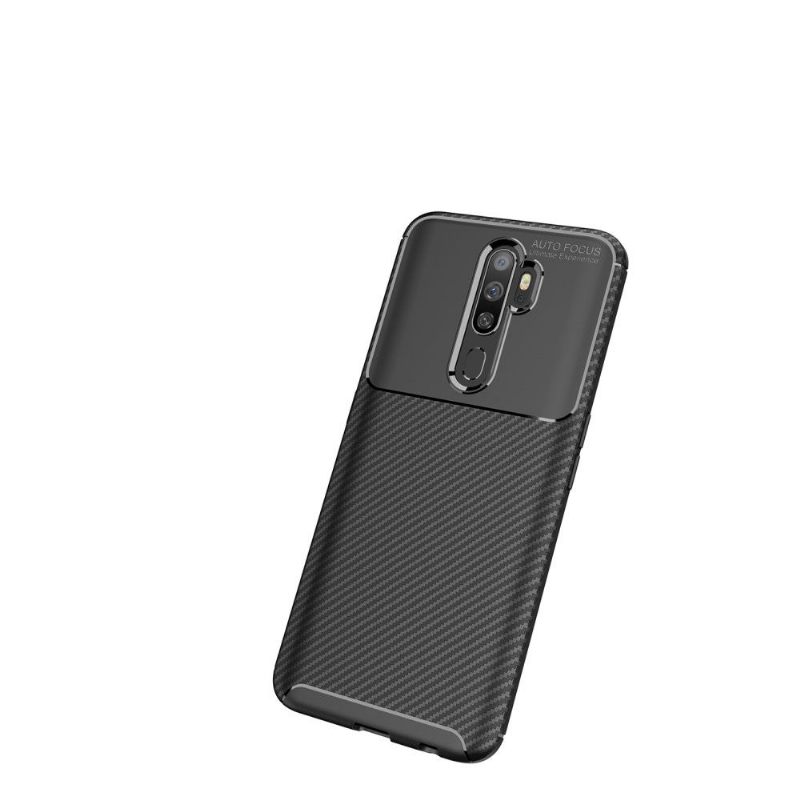 Telefoonhoesje voor Oppo A9 2020 Gel Koolstofvezel Stijl