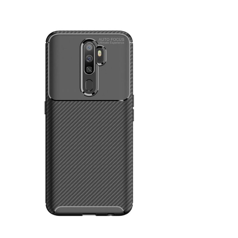 Telefoonhoesje voor Oppo A9 2020 Gel Koolstofvezel Stijl