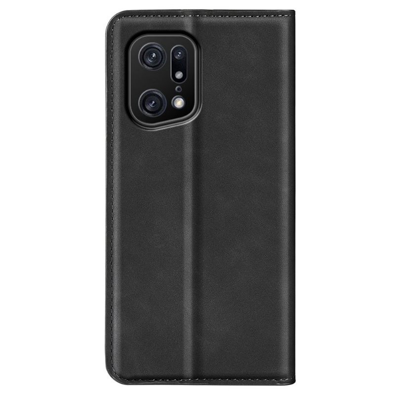 Case voor Oppo Find X5 Pro Kunstleer Stand Functie