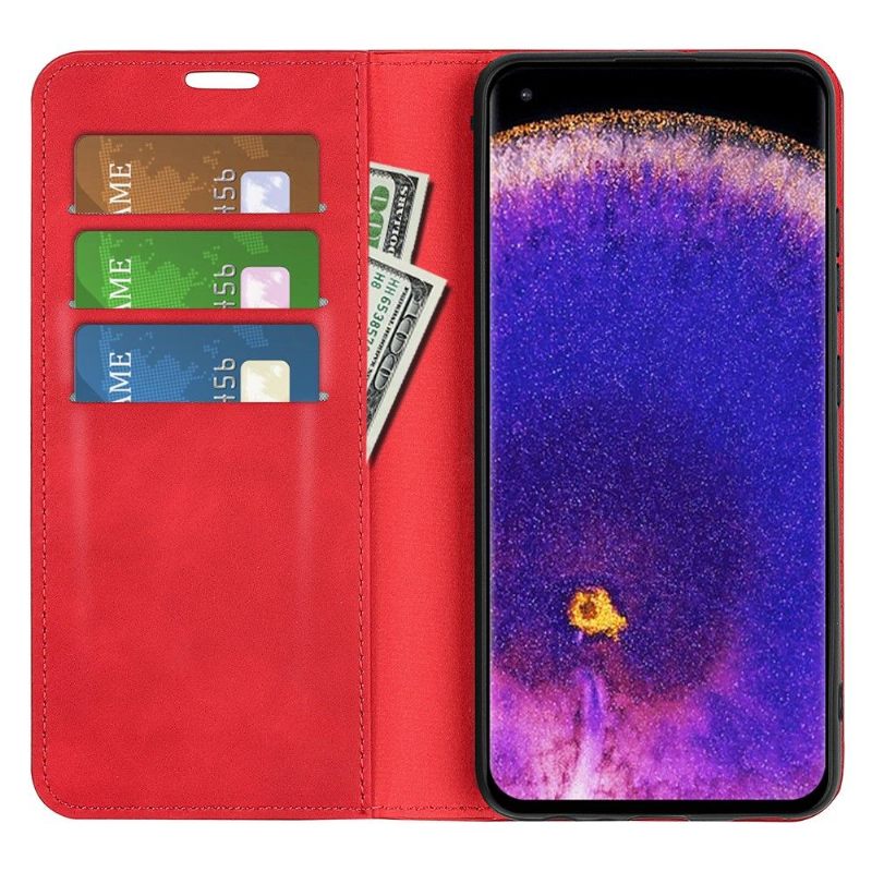 Case voor Oppo Find X5 Pro Kunstleer Stand Functie