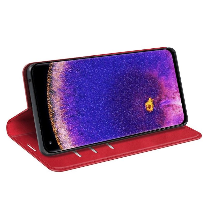 Case voor Oppo Find X5 Pro Kunstleer Stand Functie