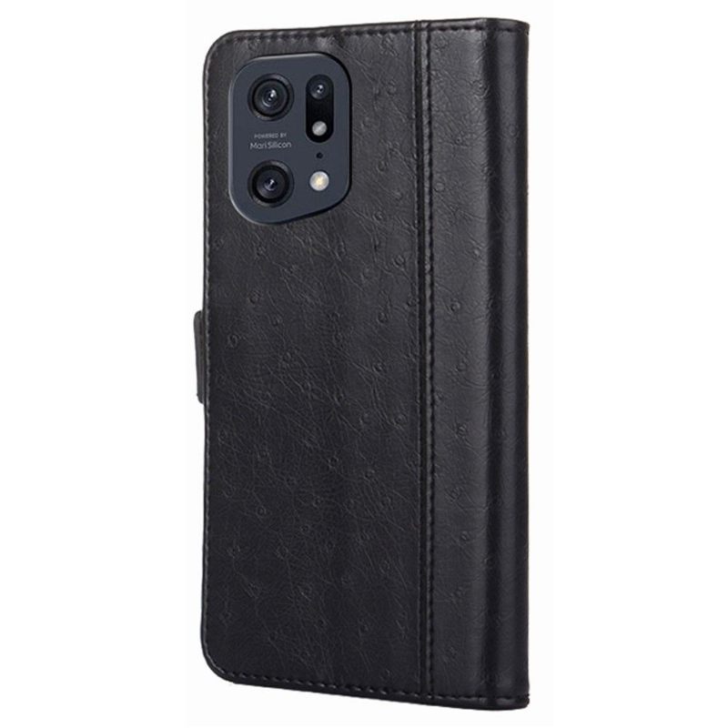 Cover voor Oppo Find X5 Pro Folio-hoesje Ulrich Kunstleer Folio