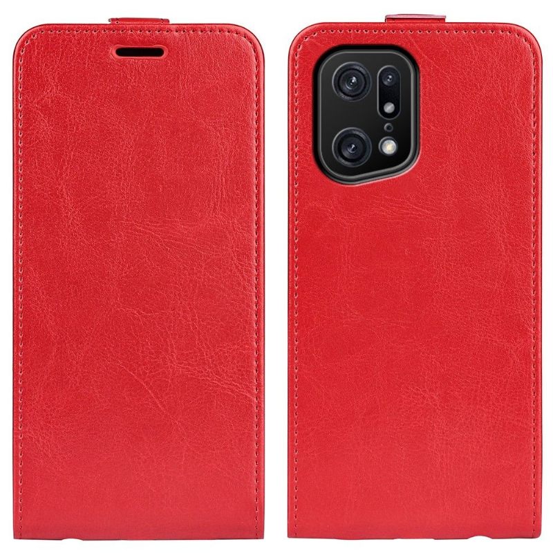 Flip Case voor Oppo Find X5 Pro Folio-hoesje Kunstleer Verticaal