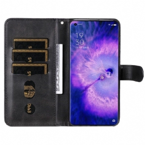 Flip Case voor Oppo Find X5 Pro Portemonnee Leren Elena Portemonnee