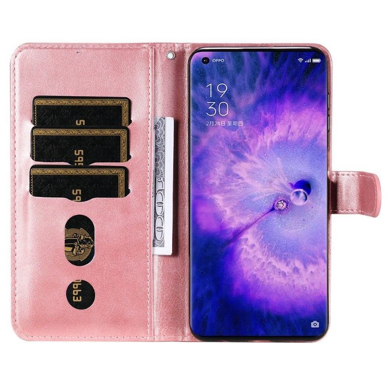 Flip Case voor Oppo Find X5 Pro Portemonnee Leren Elena Portemonnee