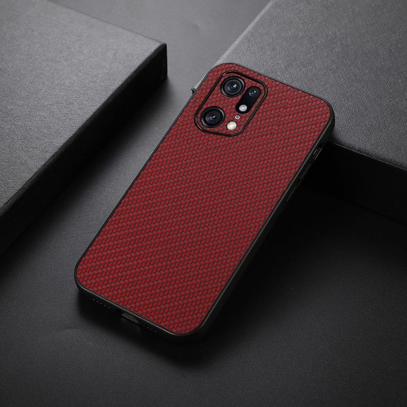 Hoesje voor Oppo Find X5 Pro Koolstofvezelstijl