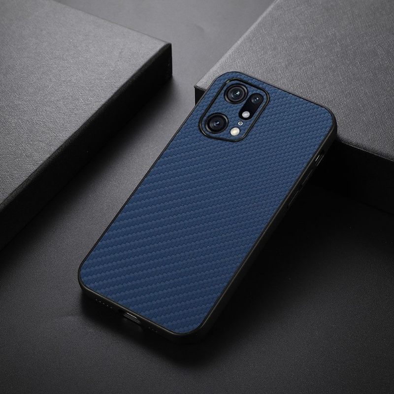 Hoesje voor Oppo Find X5 Pro Koolstofvezelstijl