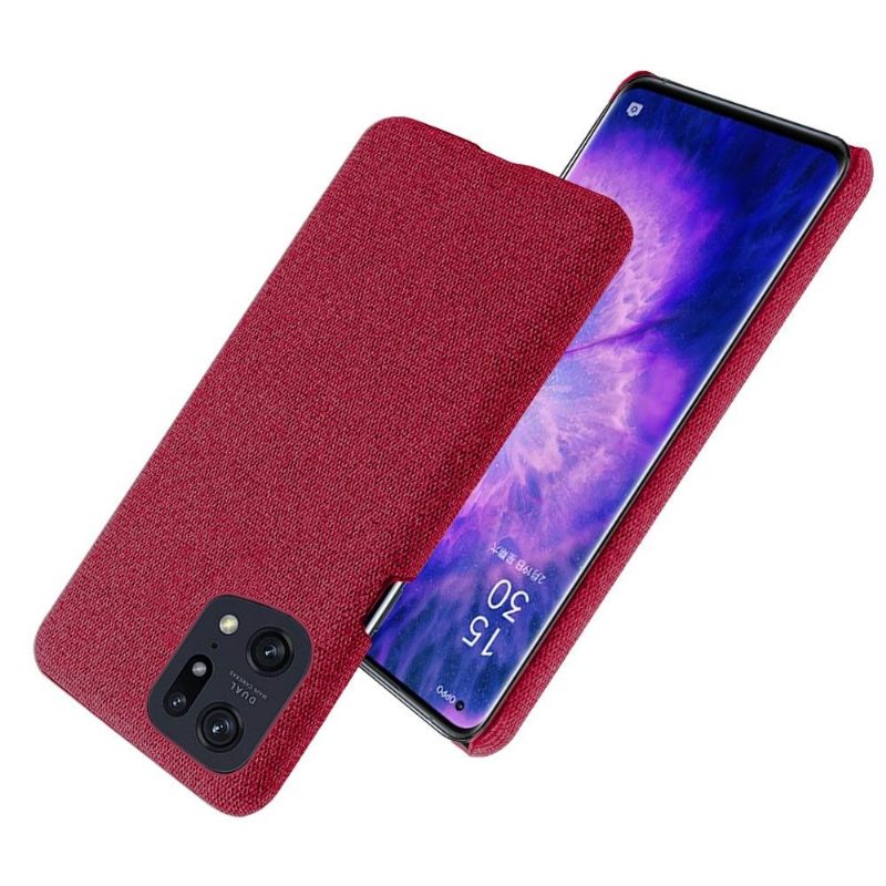 Hoesje voor Oppo Find X5 Pro Stoffen Bekleding