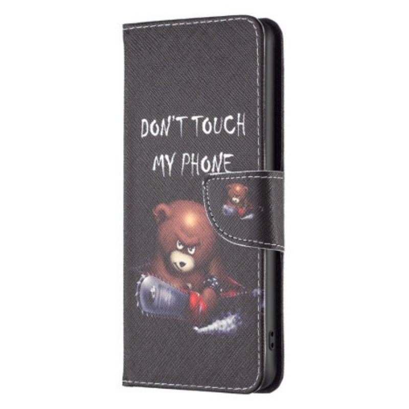 Folio-hoesje voor iPhone 15 Gevaarlijke Beer