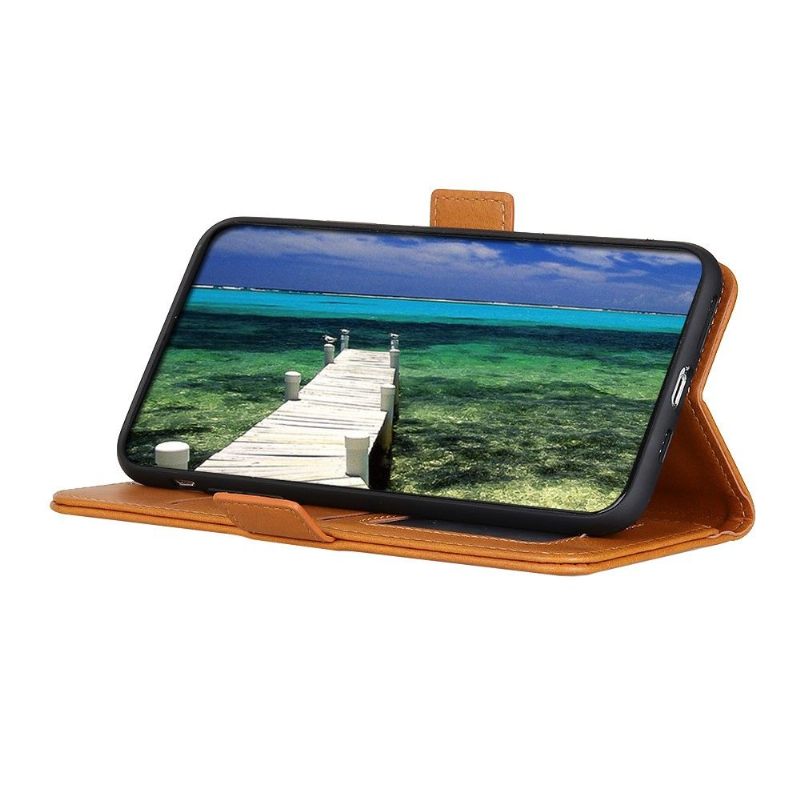 Cover voor Motorola Edge 20 Lite Portemonnee Leren Mat Kunstleer