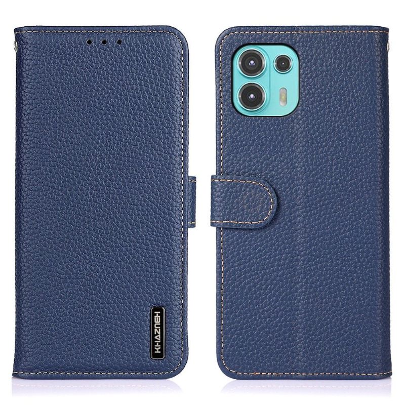 Flip Case voor Motorola Edge 20 Lite Khazneh Generfd Leer