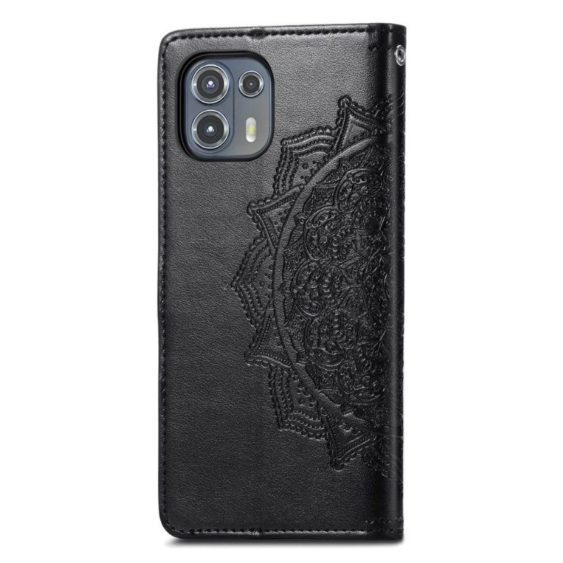 Flip Case voor Motorola Edge 20 Lite Mandala-reliëf In Kunstleer