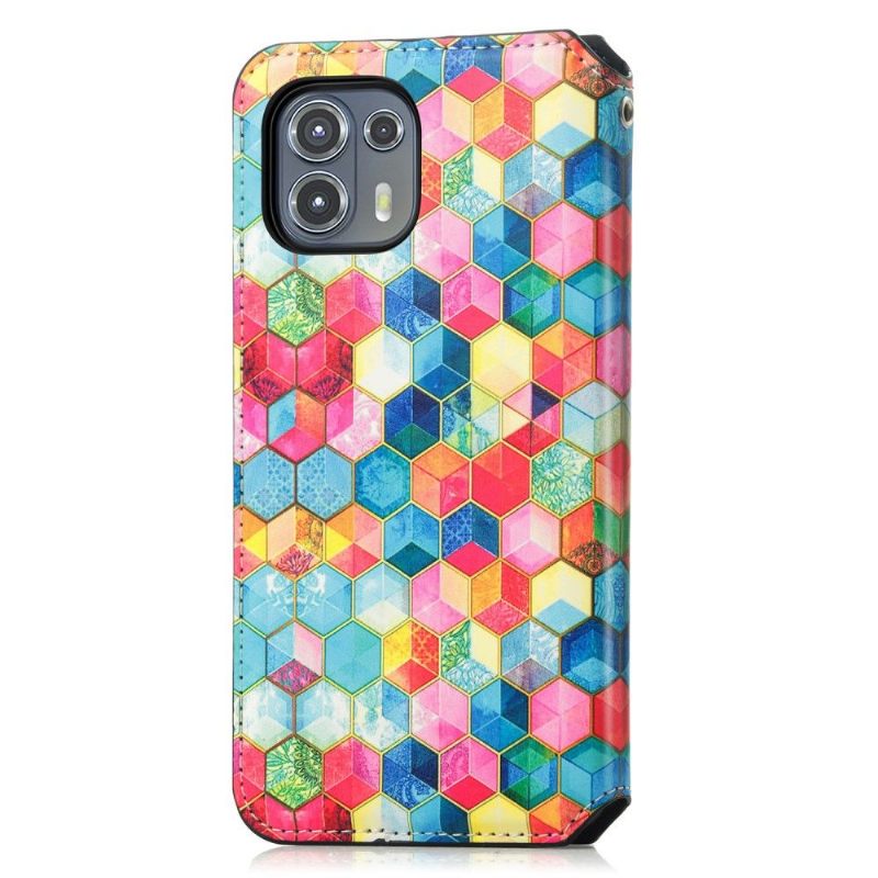 Folio-hoesje voor Motorola Edge 20 Lite 3d-kubus