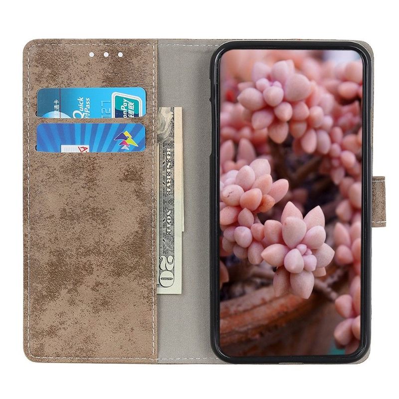 Folio-hoesje voor Motorola Edge 20 Lite Cyrius Kunstleer Vintage