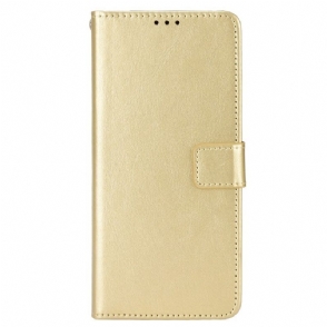 Folio-hoesje voor Oppo Reno 8 Met Ketting Faux Leather Flashy Met Riem