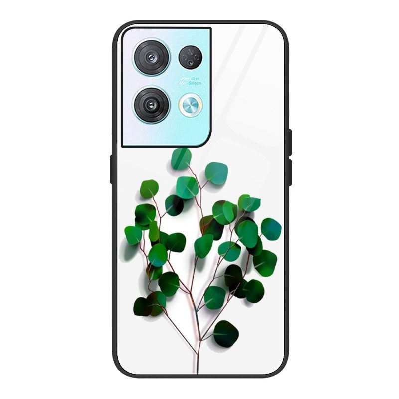 Hoesje voor Oppo Reno 8 Plantaardig Gehard Glas