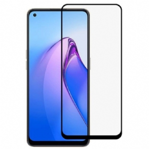 Oppo Reno 8 Screenprotector Van Gehard Glas Zwarte Randen