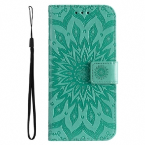 Folio-hoesje voor Xiaomi 12 Lite Mandala Zon Met Lanyard