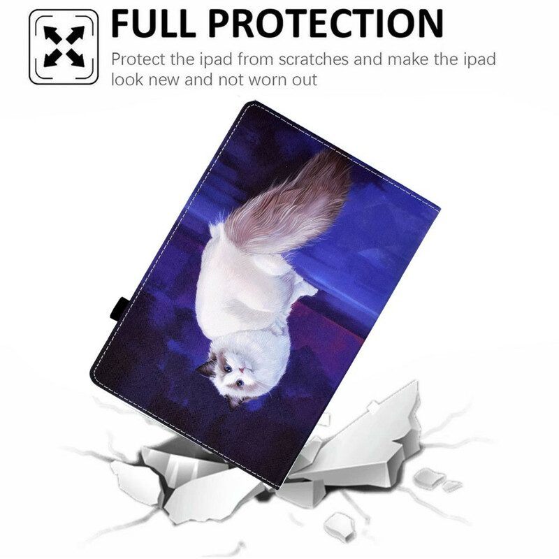 Case voor Samsung Galaxy Tab A7 Lite Witte Kat