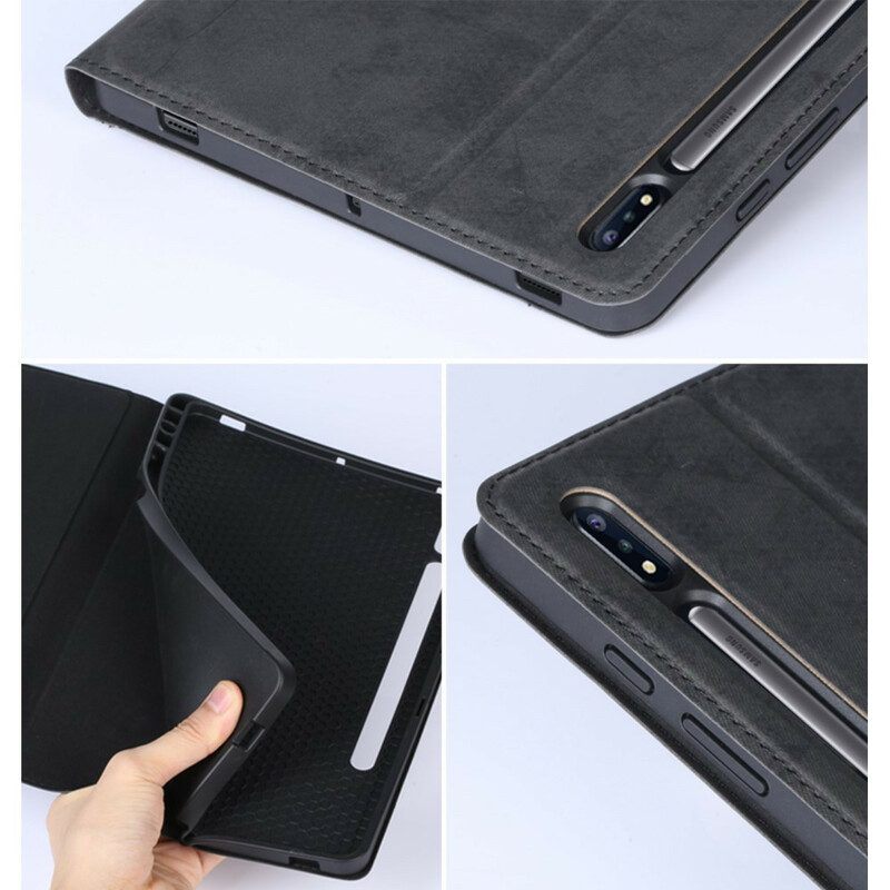 Case voor Samsung Galaxy Tab S8 Plus / Tab S7 Plus Zakelijk Leereffect