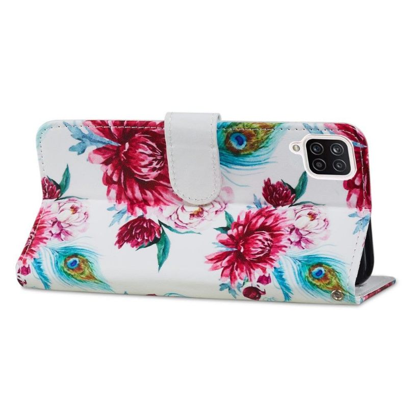 Flip Case voor Samsung Galaxy A12 Pauwbloem