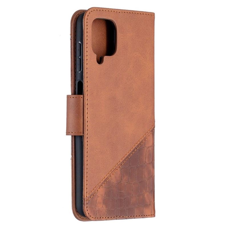 Folio-hoesje voor Samsung Galaxy A12 Croc Aspect Leereffect