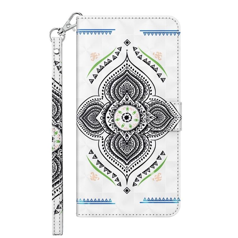 Folio-hoesje voor Samsung Galaxy A12 Enkele Mandala