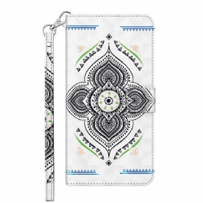 Folio-hoesje voor Samsung Galaxy A12 Enkele Mandala